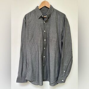 J Crew Grey Chambray Button Up Shirt - L